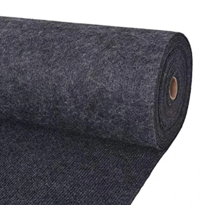 Afbeelding van vidaXL Tapijt 1,2x10 m ribstof antracietkleurig