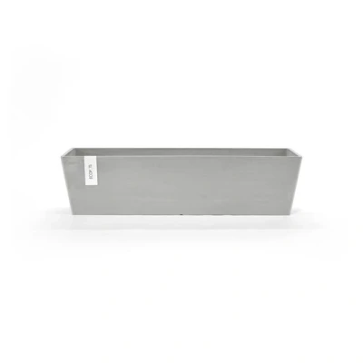 Afbeelding van Ecopots Bruges 80 cm wit grijs bloemen/plantenbak