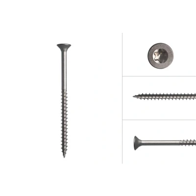 Afbeelding van Wovar Spaanplaatschroeven RVS A2 4 x 60 mm Torx 20 200 Stuks