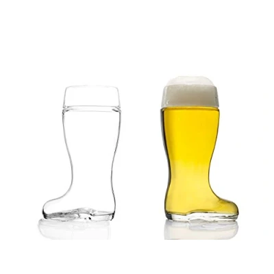 Afbeelding van STÖLZLE OBERGLAS Bierlaarzen, 500 ml, 2 stuks, elegante glazen 0,5 l, vaatwasmachinebestendig, loodvrij, schokbestendig, hoogwaardige bierpullen, laarzen