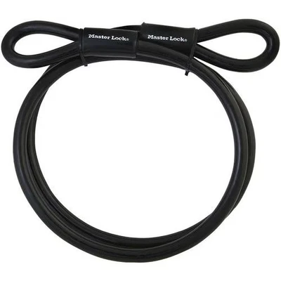 Image de Master lock câble à boucles en acier tressé noir 4.50 m