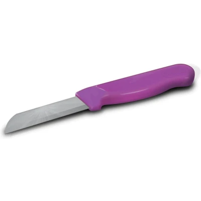 Afbeelding van Solingen Schilmesje Robuust Handvat RVS Glad 16 cm met &quot;Blade Cover&quot; Roze