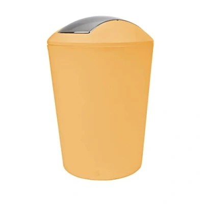 Afbeelding van douceur d&#039;intérieur, Flic Flac Afvalemmer, 5,6 l, okerkleuren, kunststof, effen