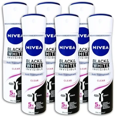 Afbeelding van NIVEA Deo Spray Antitranspirant Black&amp;White Invisible, 150 ml