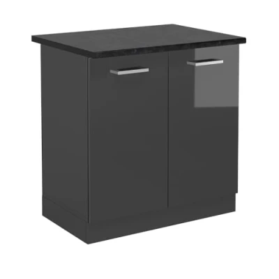 Afbeelding van Vicco Wastafelkast R Line, Antraciet Hoogglans/Antraciet, 80 cm , WB
