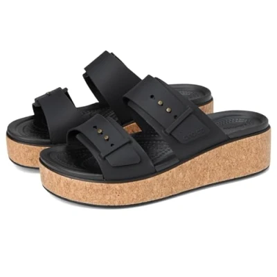 Image de Crocs Boucle en liège Brooklyn pour femme, Noir, 38/39 EU