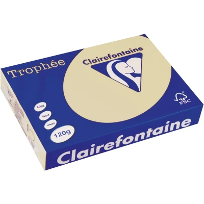 Afbeelding van Clairefontaine Trophée tel, gekleurd papier, A4, 120 g, 250 vel, gems