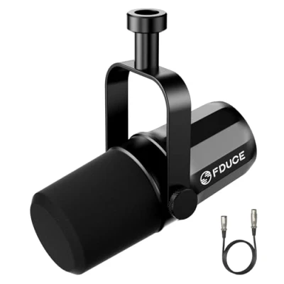Afbeelding van FDUCE SL40X XLR dynamische microfoon voor spraakopname, podcasting, games, live streaming en radio, volledig metalen met nierkarakteristiek, spraakisolatietechnologie