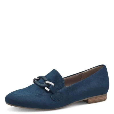 Afbeelding van Jana Instappers, Dames, Maat: 39, Navy Textiel