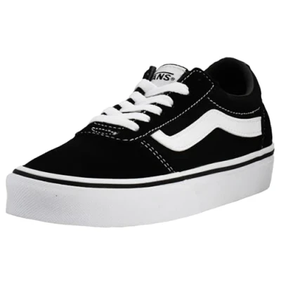 Image de Vans Ward Femme Basket, Toile en daim noir et blanc, 40 EU