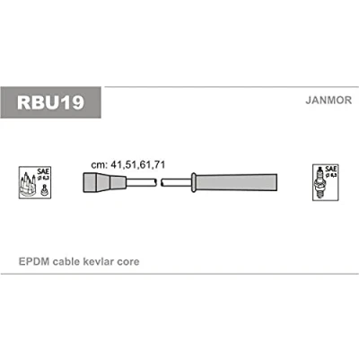 Afbeelding van JANMOR RBU19 Bougiekabelset