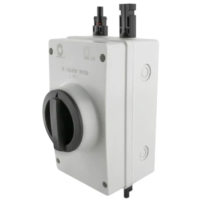 Afbeelding van SeKi Stroomonderbreker DC 4 polig PV hoofdschakelaar 32A 1500V met MC4 compatibele stekkers IP66 waterdicht beveiligingsschakelaar