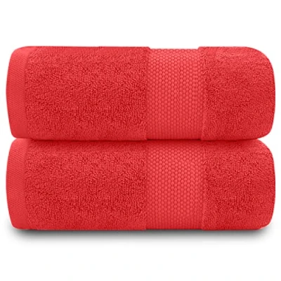 Afbeelding van GAVENO CAVAILIA Set van 2 badhanddoeken, kleurbestendig, 700 g/m², premium kwaliteit, extra absorberend, 100% katoen, Egyptisch, wijnrood, 555711