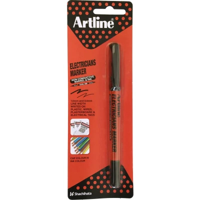 Afbeelding van Artline marker Electricians, zwart bouwmarker