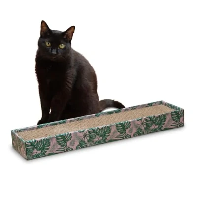 Afbeelding van Croci Krabplank Homedecor Textuur Bladeren Groen 48X12,5X5 CM