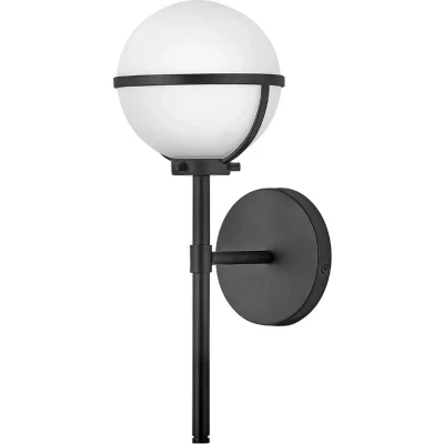 Afbeelding van Hinkley LED Badkamerarmatuur Hollis 1X E14 Max 40W IP44 Black