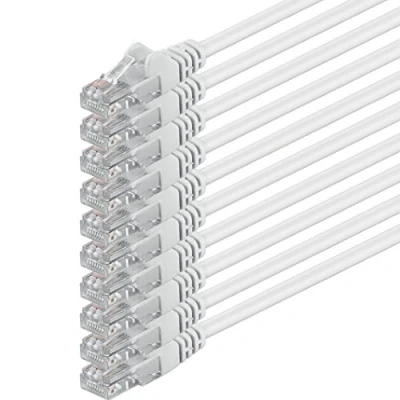 Afbeelding van Cat6 1 m wit 10 stuks ethernetkabel Gigabit LAN netwerkkabel RJ45 kabel patchkabel 1000 Mbits