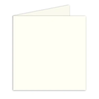 Afbeelding van 25 stuks vouwkaarten vierkant 15 x cm natuurlijk wit vormvast geschikt voor printers wenskaarten, uitnodigingen en nog veel meer