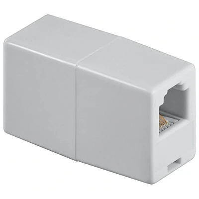 Image de Tel adap rj11 6p4c 2xf jack white