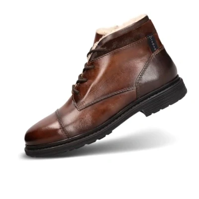 Afbeelding van bugatti Snowboots, Heren, Maat: 43, Braun Leer