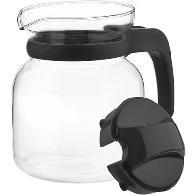 Afbeelding van MGE Magnetronkruik Koffiekan Glazen kan met deksel Theepot van Thermisch Glas karaf Melita 1000 ml
