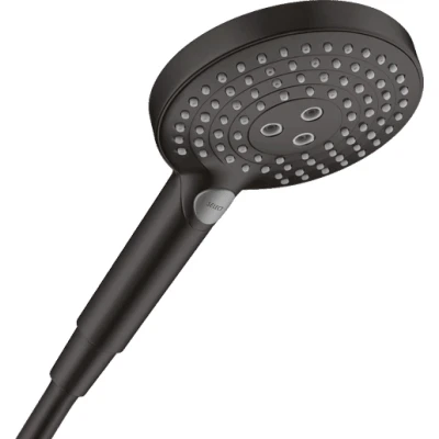 Afbeelding van Hansgrohe Raindance Select S handdouche 120 3jet PowderRain mat zwart Tijdloze uitstraling