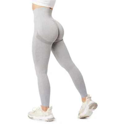 Afbeelding van Bellivalini BLV BLV50 255 LE Dames Leggings Push Up High Waist Scrunch Vrijetijdsbroek Lang Sport Sporbroek Yogabroek Grijs Gemêleerd M