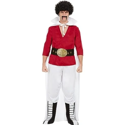 Afbeelding van FUNIDELIA Mr Satan kostuum Dragon Ball voor mannen Maat: L Rood