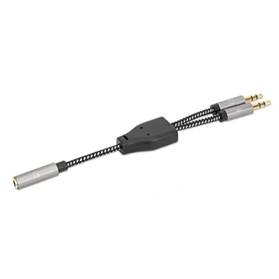 Afbeelding van Headset Adapterkabel mit Aux Y Audiosplitter 15cm
