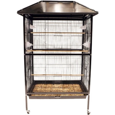 Afbeelding van Keddoc Volière Aviary Vogelverblijven 107x88.5x170 cm Zwart