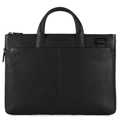 Afbeelding van Piquadro black Square Small Expandable Computer Bag 15.6&quot;