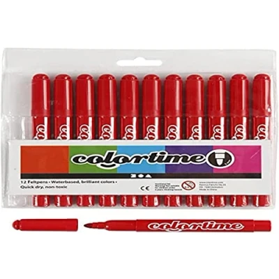 Image de Colortime épingles épaisseur de ligne 5 mm rouge 12 pièces
