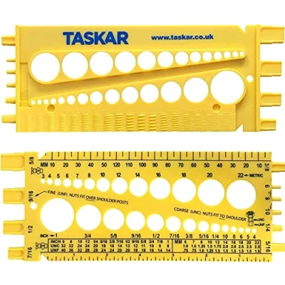 Afbeelding van Taskar Meetmeter moer, bout en schroef geen schroefdraad (imperiaal/metrisch)