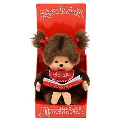 Afbeelding van Monchichi Meisje 20cm met Boek