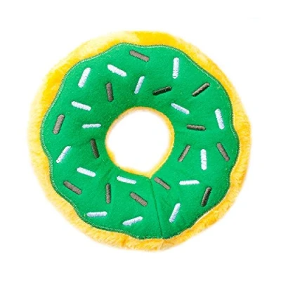 Afbeelding van Zippy Paws Donutz Mint Chip speelgoed voor dieren hondenspeelgoed honden knuffel speeltje piep bijten