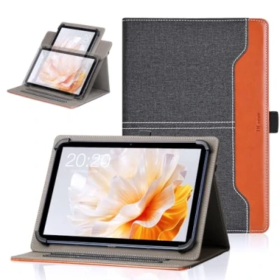 Afbeelding van DLveer Universele hoes voor Tablet 10 11 inch, draaibaar, meerdere hoeken, beschermhoes van PU leer, Blackview Tab90 WiFi inch / OUKITEL 10,1 Tab