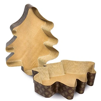 Afbeelding van Guardini, Monouso, 2 wegwerpkerstboomvormen 25 x 32 cm maximale hoeveelheid deeg 900 g, bakpapier, kleur beige