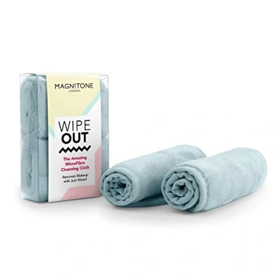 Image de Magnitone London Wipeout Extraordinaire Lingettes Nettoyante en Microfibre Lot de 2 Gris