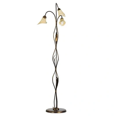Afbeelding van Vloerlamp Alga, 3 lamps, ijzer, glas, Florentijn