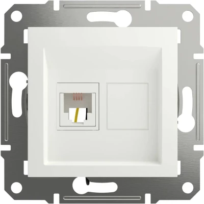 Afbeelding van Schneider Electric RJ11 telefoonaansluitdoos Asfora Wit (RAL 9003) EPH4170121D