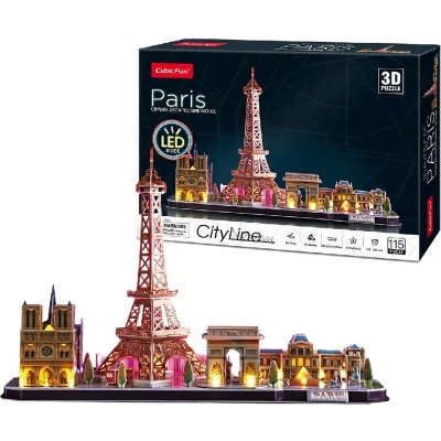 Afbeelding van Cubic Fun 3D Puzzel Paris Led
