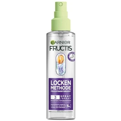 Afbeelding van Garnier Vochtinbrengende verzorgingsspray voor alle soorten krullen, definitie en veerkracht, met hyaluronzuur shea vetzuren, veganistisch, siliconenvrij, krulmethode