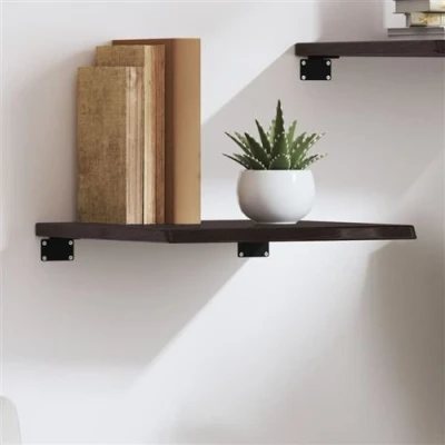 Afbeelding van vidaXL Wandschap 40x40x2 cm behandeld massief eikenhout donkerbruin