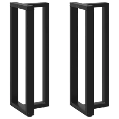 Afbeelding van vidaXL Bartafelpoten 2 st T vormig 50x35x(111 112) cm staal zwart