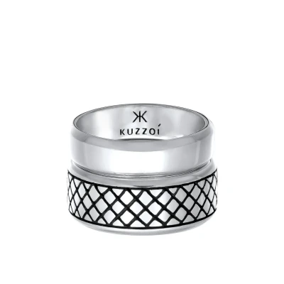 Afbeelding van Kuzzoi Basic 2PACK Ring, Heren, Maat: 62, Schwarz