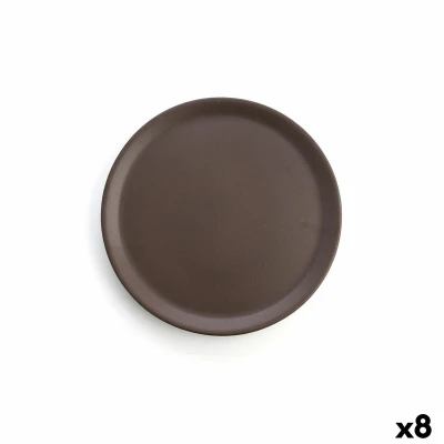 Afbeelding van Eetbord Anaflor Barro Vlees Aardewerk Bruin Ø 31 cm (8 Stuks)