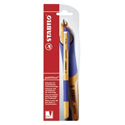 Image de Stylo roller Stabilo pointVisco blister de 1 à encre gel pointe 0,5mm bleu