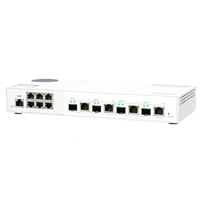 Afbeelding van QNAP QSW M2106 4C 6 poort 2,5Gbps 4 10Gbps SFP+/ NBASE T Combo web managed switch (10 Havens), Netwerkschakelaar, Wit