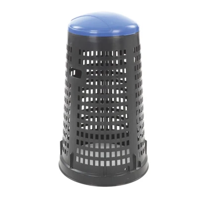 Afbeelding van Ruff geperf. Afvalbak 110 ltr. Zwart/blauw