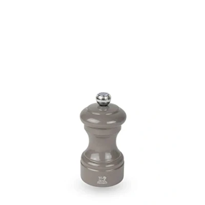 Afbeelding van Peugeot Bistro Manuele Zoutmolen Van Gelakt Hout, Taupegrijs, 10 Cm